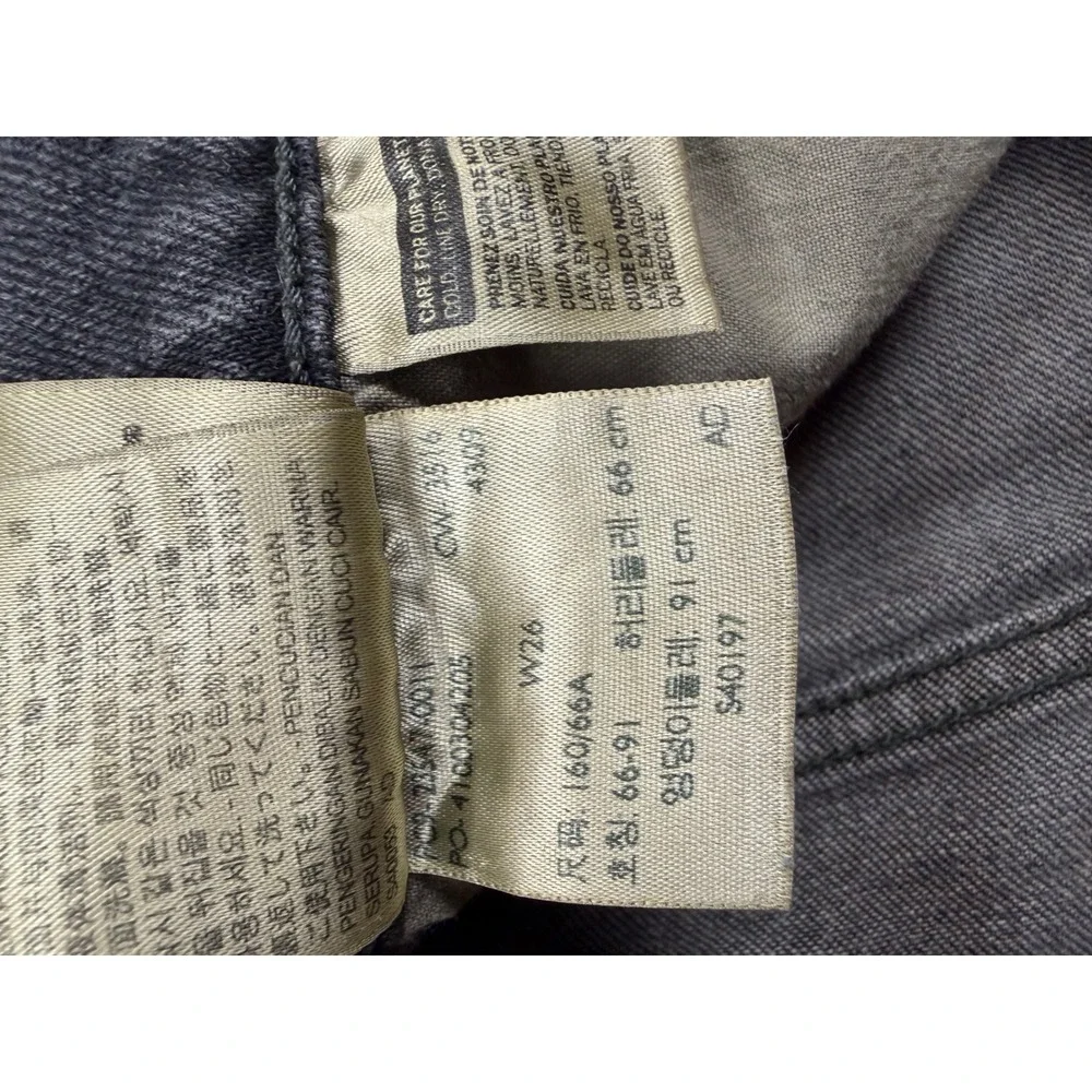 Levi Strauss & Co Womens High Waisted Denim Shorts Washed Black W26‎ Button Fly